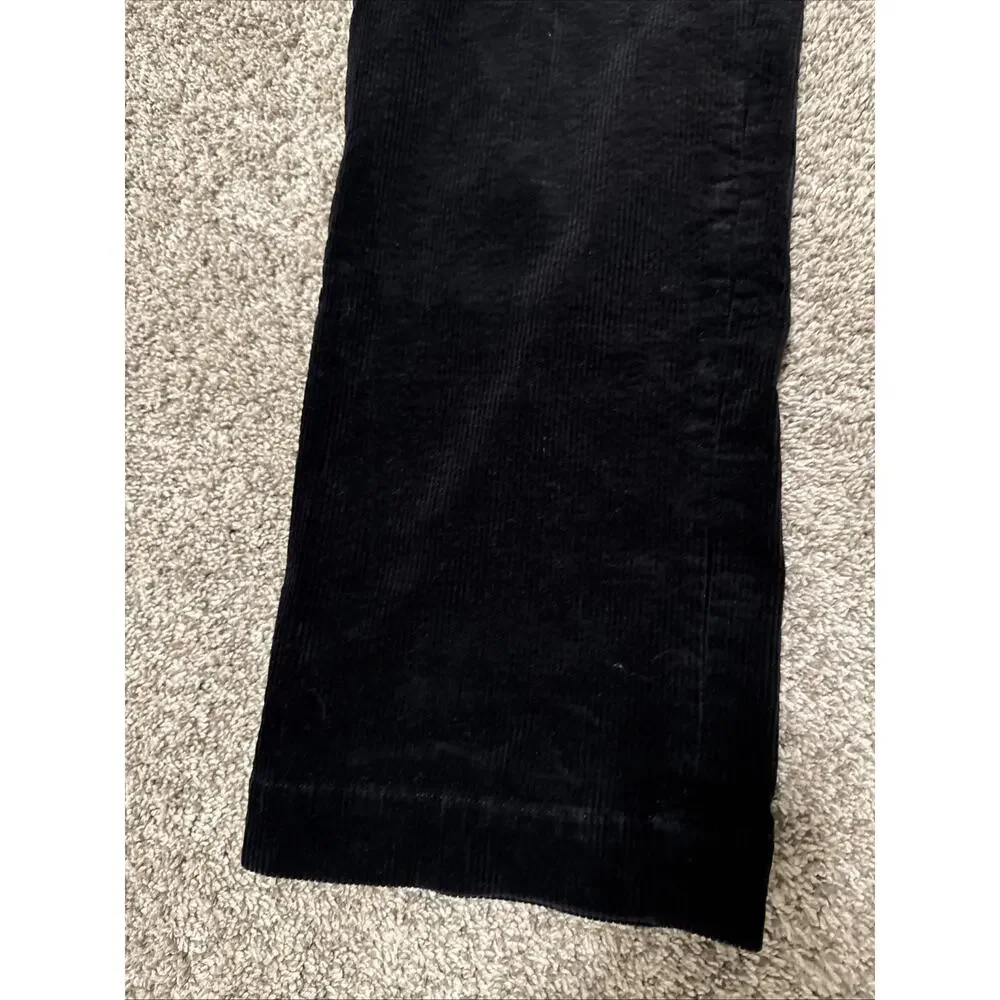Polo Ralph Lauren Corduroy Pants Mens 36x32 Black Straight Stretch Classic Fit